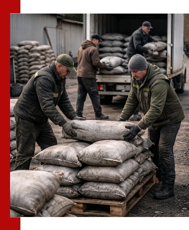 Доставка угля в мешках по выгодным ценам в Геленджике