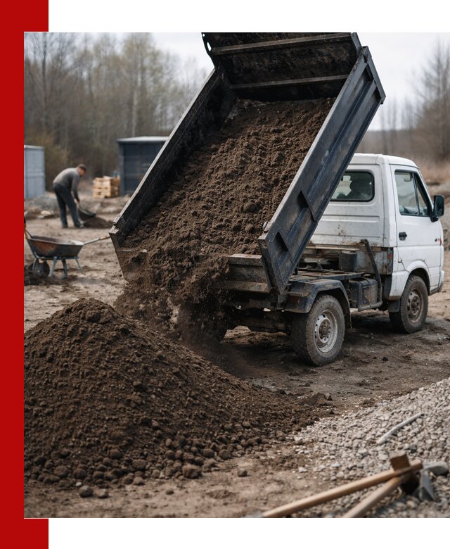 Аренда минисамосвала в Геленджике для доставки сыпучих материалов