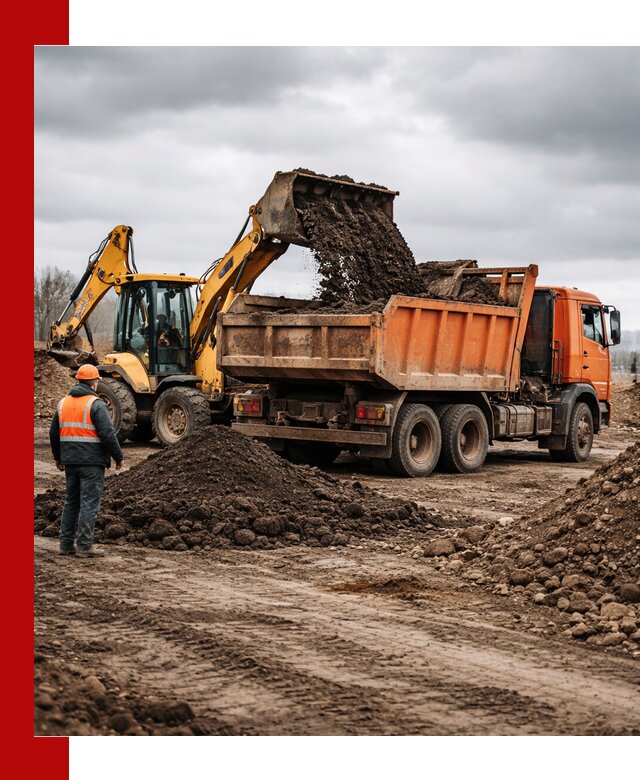 Вывоз грунта и строительного мусора в Геленджике грузовыми самосвалами