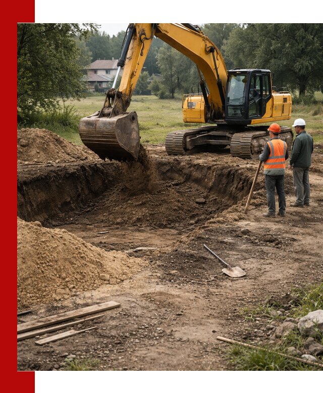 Рытье котлована под фундамент в Геленджике (быстро и недорого)