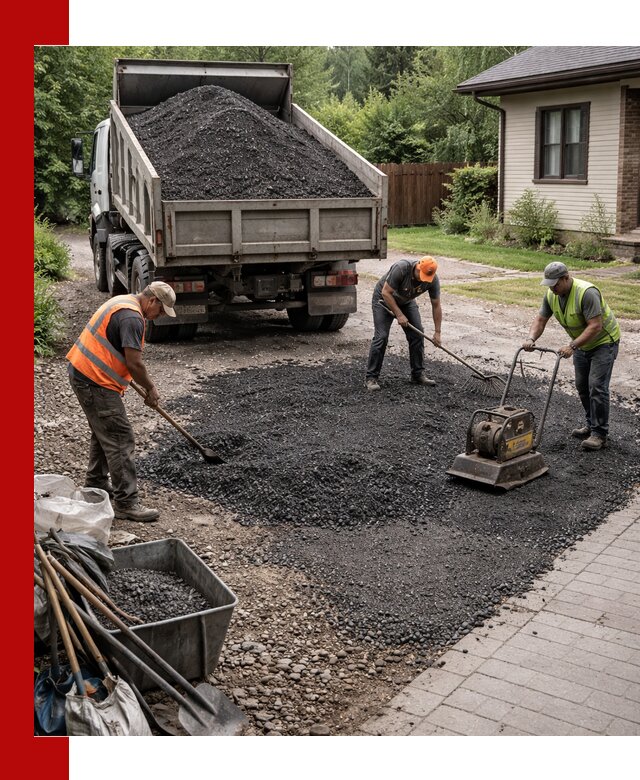 Асфальтовая крошка для двора с доставкой в Геленджике